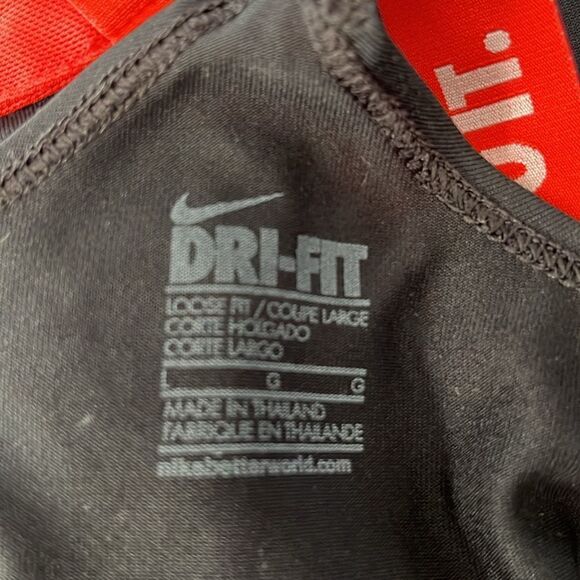 NIKE black/orange loose fit yoga/athletic top, size L. - Picture 7 of 7